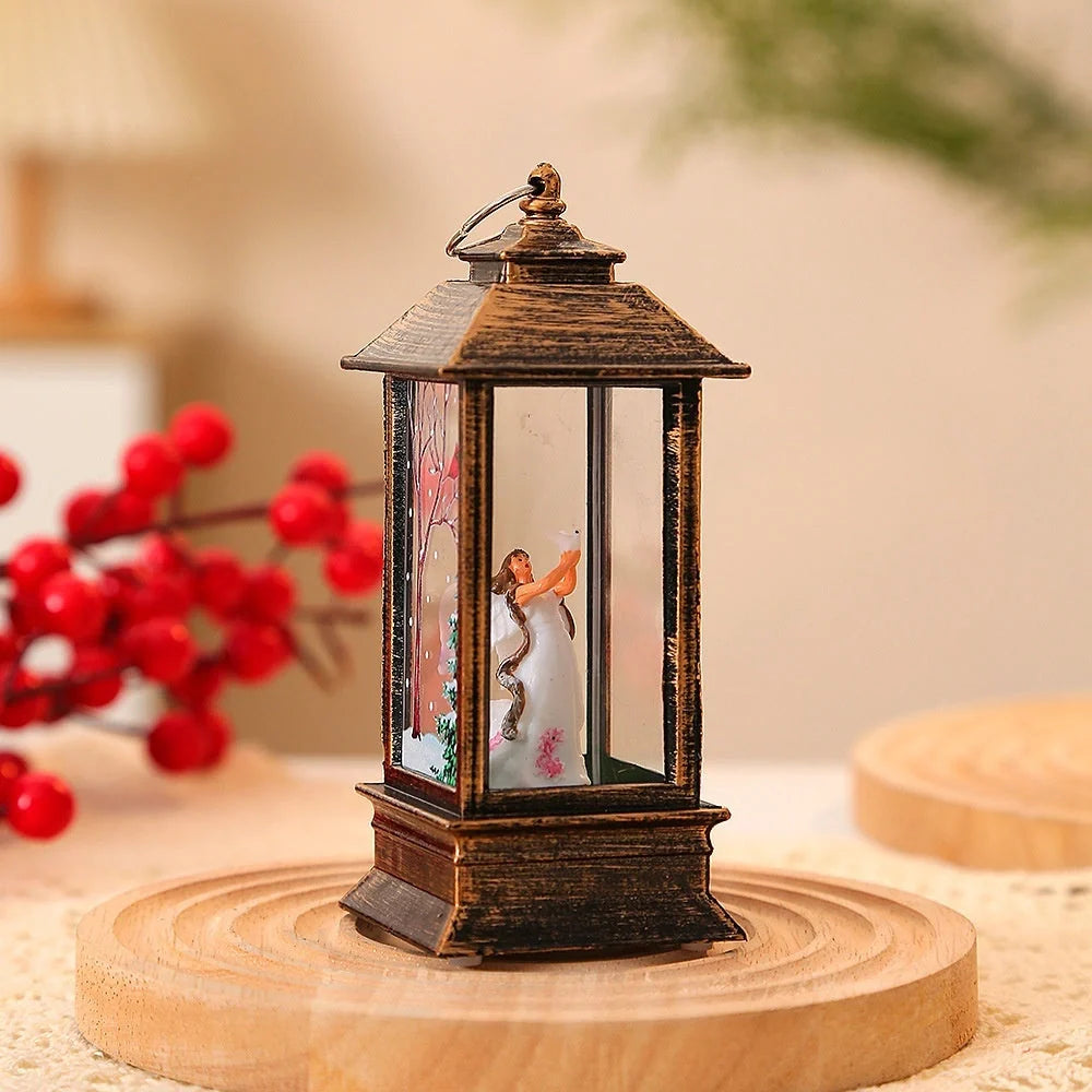 Santa Claus LED night light battery-powered hanging lantern for Christmas decoration