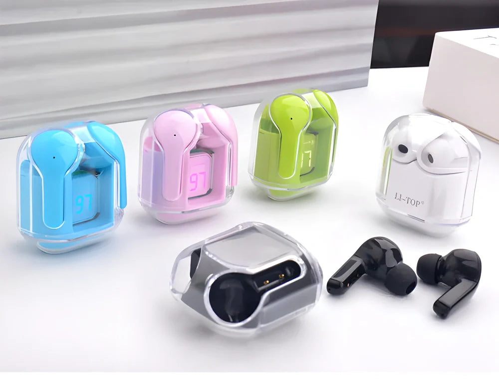 Cutting-Edge Bluetooth 5.0 Noise-Cancelling Earbuds with Sleek Charging Case in various colours