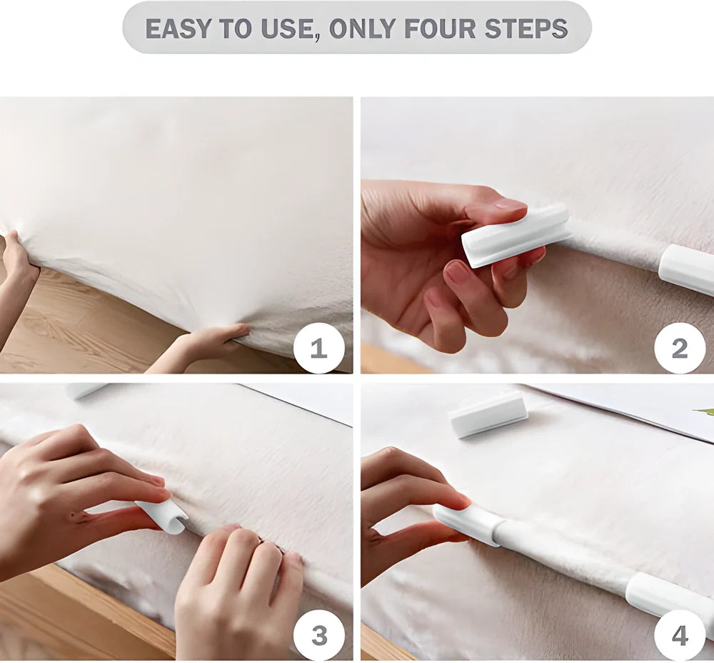 Secure Bed Sheet Grippers - 24 pack of durable, non-slip mattress clips for effortless bedmaking in UK homes