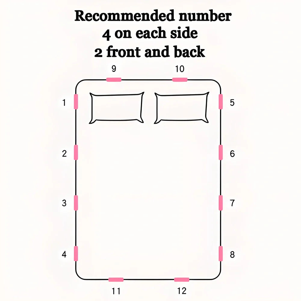 Secure Bed Sheet Grippers - 24 pack of durable, non-slip mattress clips for effortless bedmaking in UK homes