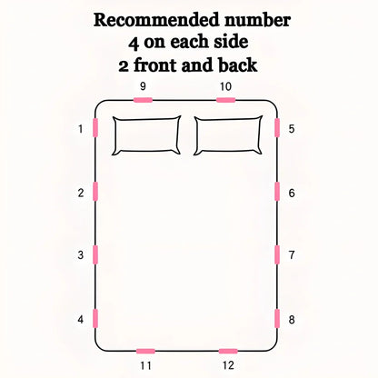 Secure Bed Sheet Grippers - 24 pack of durable, non-slip mattress clips for effortless bedmaking in UK homes