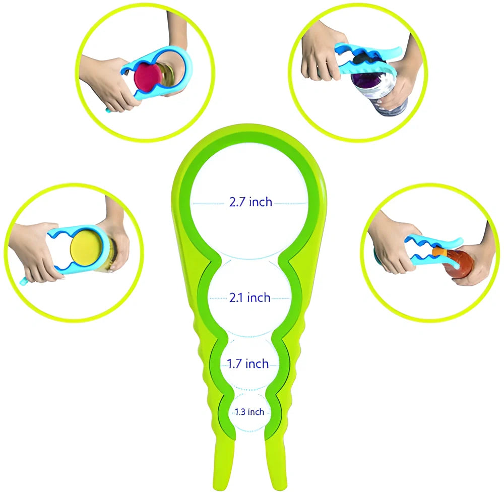 Easy Grip 4-in-1 Multi-Opener for opening jars, bottles, and containers with ease