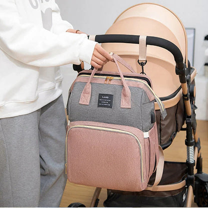 New Mummy Baby Crib Backpack with insulated milk storage compartment and large capacity