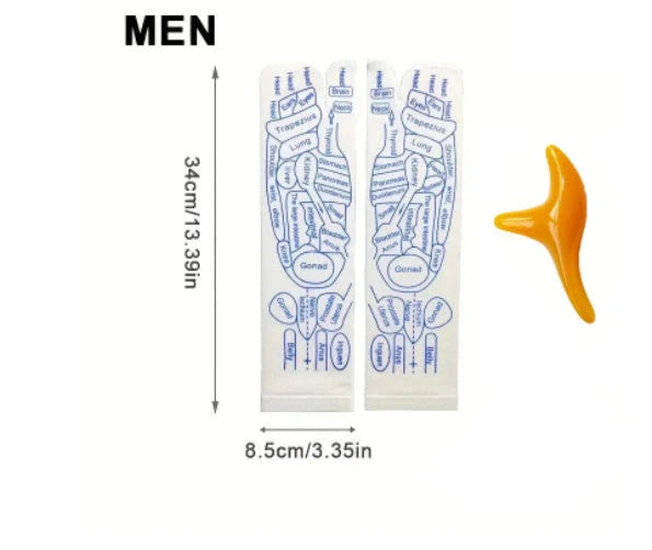 Reflexology socks with acupressure points for therapeutic foot massage