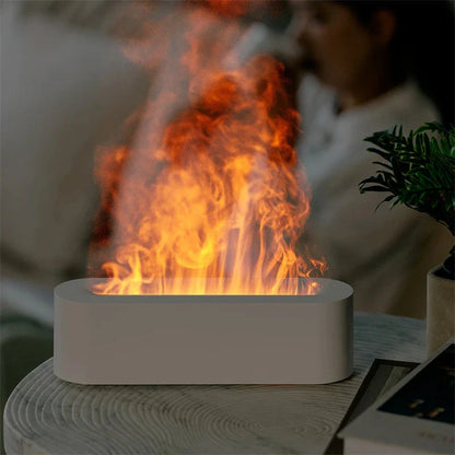 Flame Ambiance Ultrasonic Diffuser with Soothing Aromatherapy and Realistic LED Fire Effect