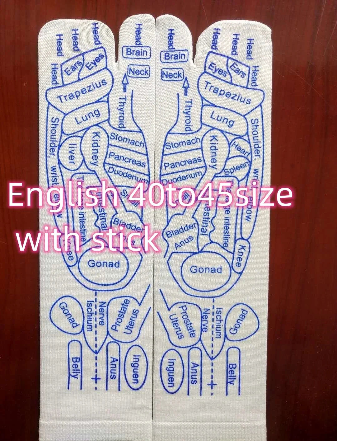 Reflexology socks with acupressure points for therapeutic foot massage