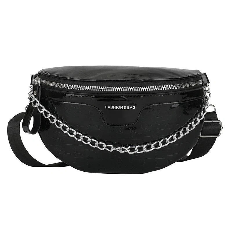 PU Leather Women's Crossbody Bag with Stone Pattern Design