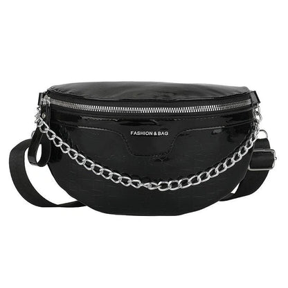 PU Leather Women's Crossbody Bag with Stone Pattern Design