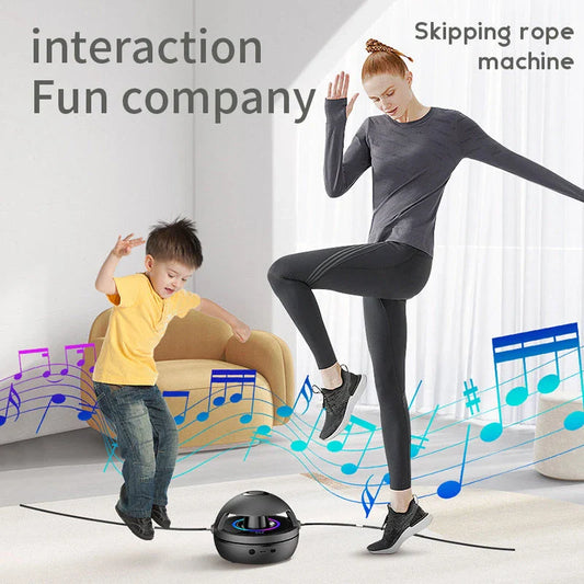 Smart Fitness Jump Rope with Bluetooth Music, Adjustable Speeds, and LED Lights for Cardio Workouts