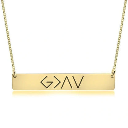 Elegant women's horizontal bar pendant necklace in gold and rose gold
