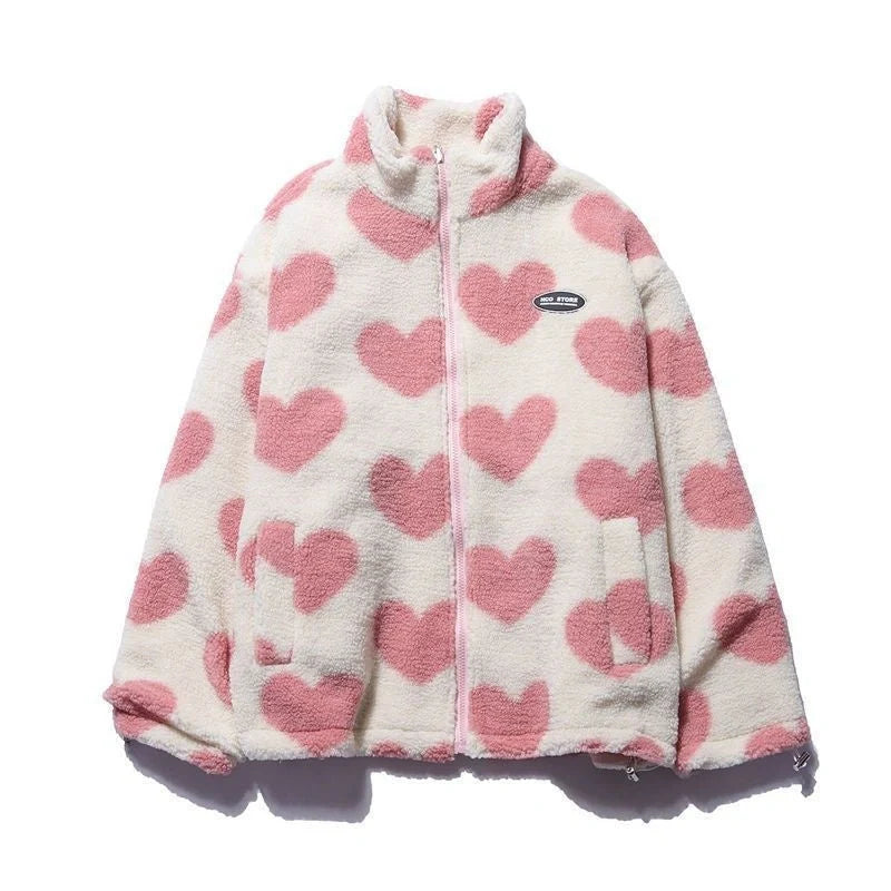 Cosy reversible cotton coat with fleece lining, available in black, pink and sky blue colours