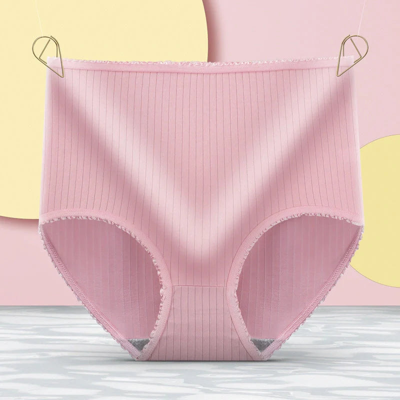 High waisted tummy control panties in milk silk for a smooth silhouette