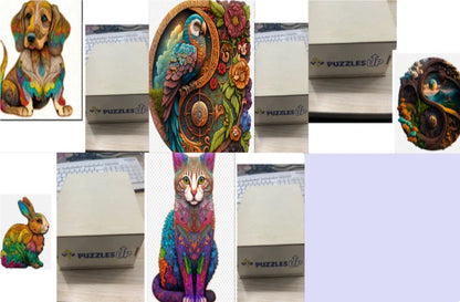 A3 Animal Wooden Puzzle with Box - Premium quality, vibrant animal designs, perfect for family fun