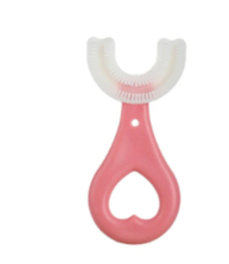 Soft, U-Shaped Children's Toothbrush in Various Vibrant Colors Made of Food-Grade Rubber