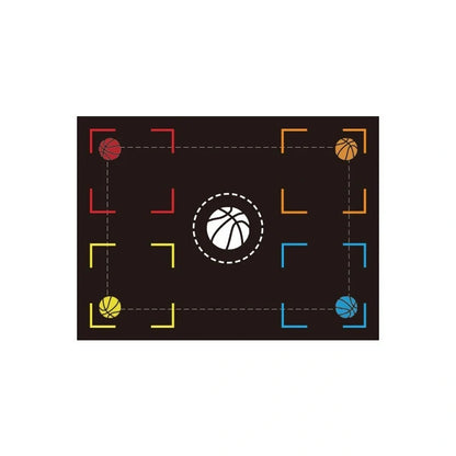 Premium indoor basketball training mat with patterned design for improved footwork and ball control
