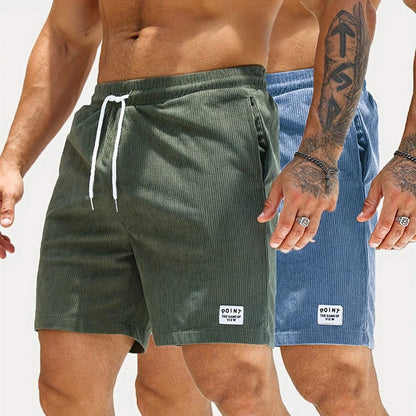 Comfortable and stylish corduroy drawstring shorts in various colors for summer wear