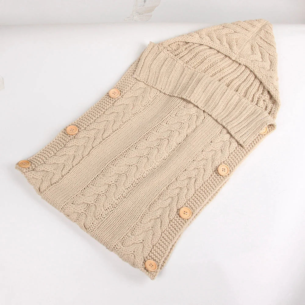 Newborn knit sleeping bag in various colours, size 70x35cm, made from soft acrylic