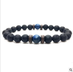 Stylish volcanic stone bracelet in various colors and designs for men
