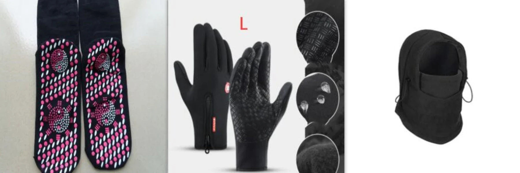 Versatile outdoor winter headwear with a warm fleece hat, face mask, and neck scarf for cold weather protection
