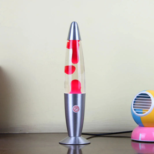 Mesmerising mood lamp with wax-filled interior, creating a captivating, soothing display of light