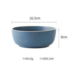 Pure Colour Matte Ceramic Plate Set with sesame point glaze in pink, grey, white, and blue