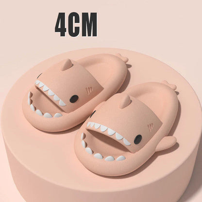 Cozy shark-themed slippers made of plush EVA material for indoor and outdoor wear with customized support