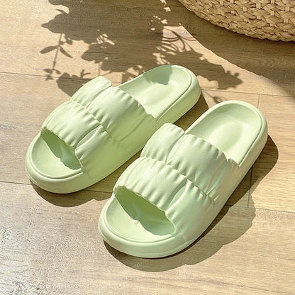 Plush Comfort Bathroom Slides in various vibrant colors, featuring soft EVA soles and water-resistant design