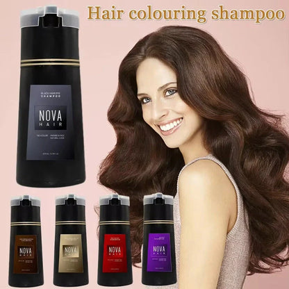 3-in-1 Hair Dye Shampoo for quick grey coverage and hair nourishment