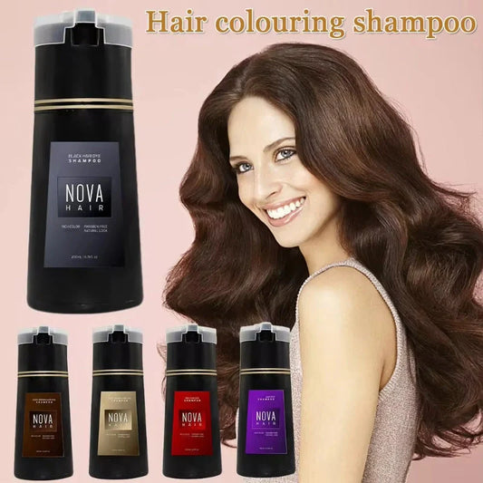3-in-1 Hair Dye Shampoo for quick grey coverage and hair nourishment