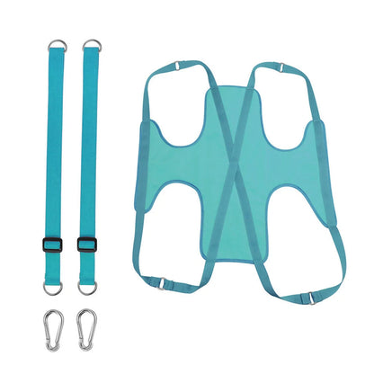 Pet grooming hammock for cats and dogs with nail clippers set, available in blue, blue + rose red, and grey