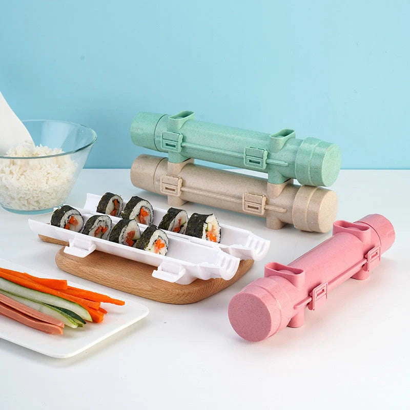 DIY Sushi Making Kit with Quick Sushi Bazooka in various colours for easy home sushi preparation