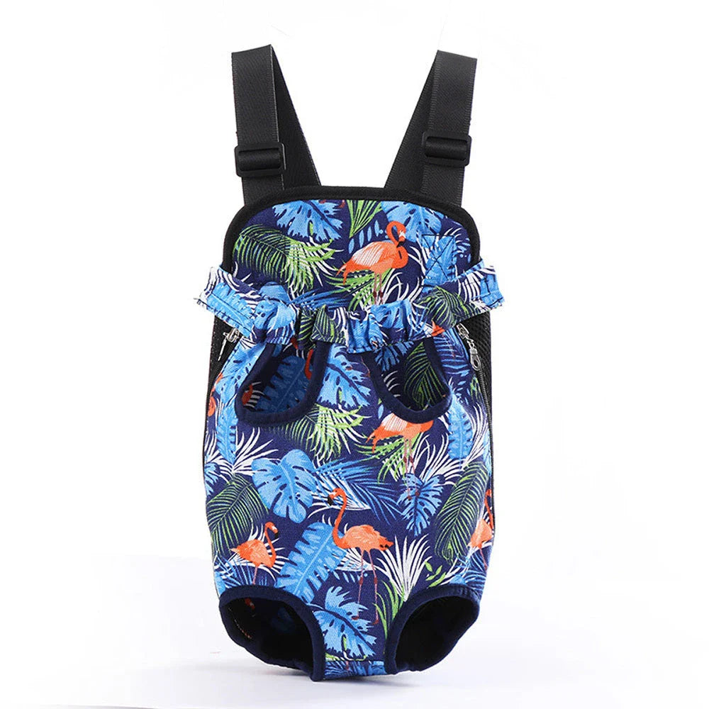 Versatile pet carrier backpack with breathable mesh design, adjustable straps, and ample interior space for comfortable on-the-go adventures with your furry companion.