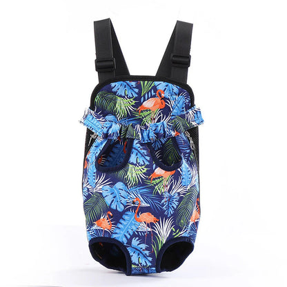 Versatile pet carrier backpack with breathable mesh design, adjustable straps, and ample interior space for comfortable on-the-go adventures with your furry companion.