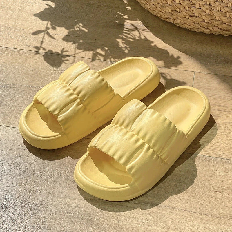 Plush Comfort Bathroom Slides in various vibrant colors, featuring soft EVA soles and water-resistant design