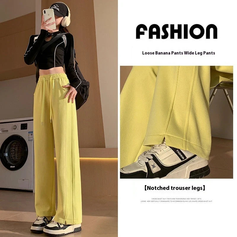 Women's high waist cotton sweatpants in various colours for leisure and sports