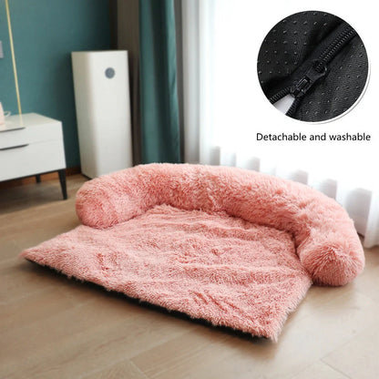 Removable pet dog mat with soft velvet fabric and self-warming polyester inner layer