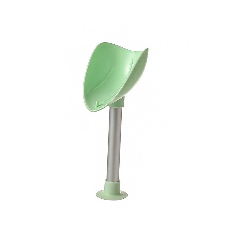 Bird Soap Box with self-draining design and silicone suction cup in white, pink, green, and blue