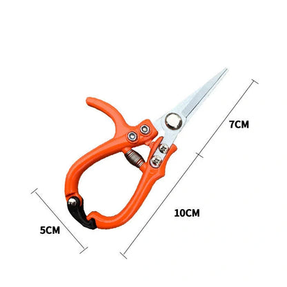 Multifunctional garden scissors with safety buckle and stainless steel spring for durable pruning
