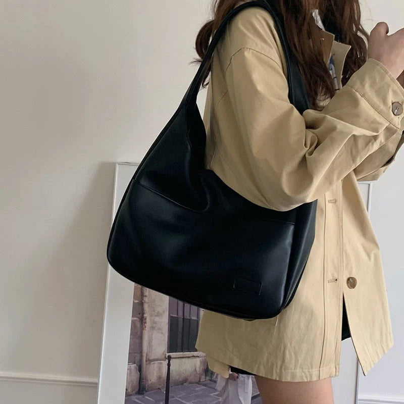 Spacious Women's Tote Bag in Brown, Black, and White Colours with Comfortable Shoulder Straps