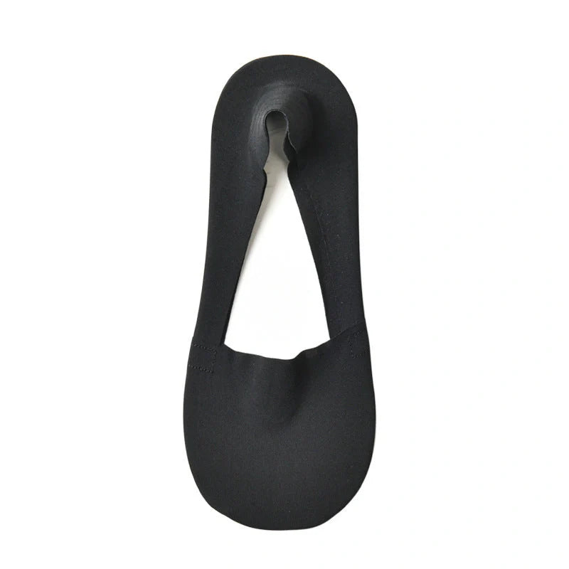 Silicone Non-Slip Shallow Boat Socks for Ladies in various colors, including black, skin, khaki, silver, and more.