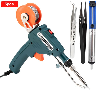 SolderTech™ Soldering Gun with Automatic Tin Wire Feed - DIY Soldering Kit with Accessories