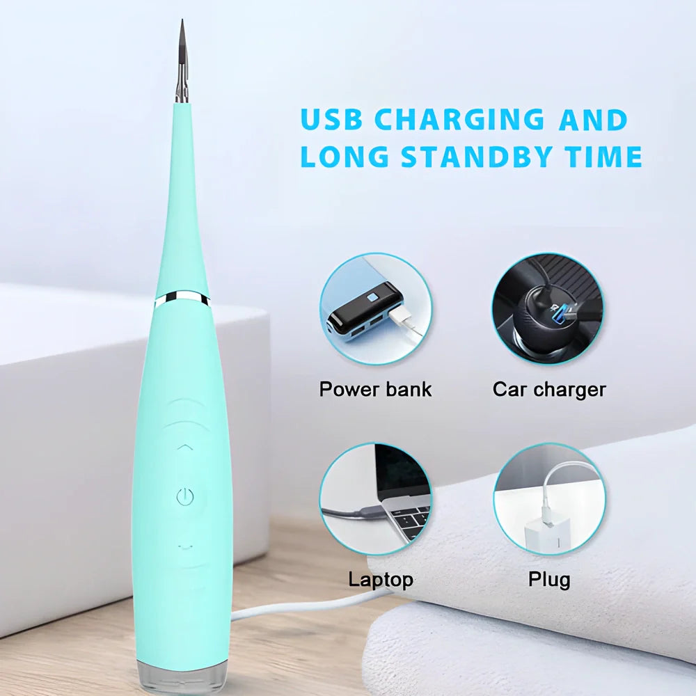 Premium ultrasonic dental scaler with adjustable power settings and waterproof design for effortless at-home teeth cleaning