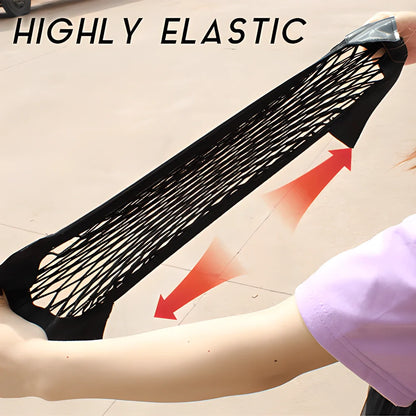 Extended Car Double Net Velcro Organiser Pocket - Versatile car boot storage solution with strong adhesive and double-layer net design