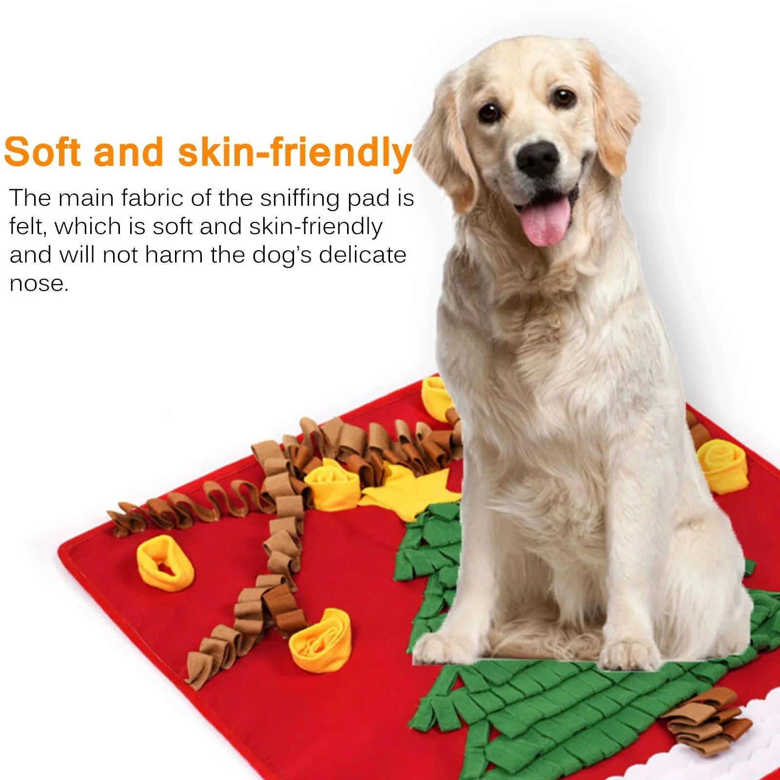 Christmas tree pattern washable pet dog snuffle mat for stress relief and slow feeding