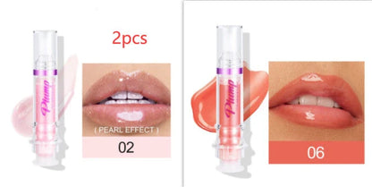 Glossy Luxury Lip Gloss in various shades with a mirror-like shine and hydrating formula