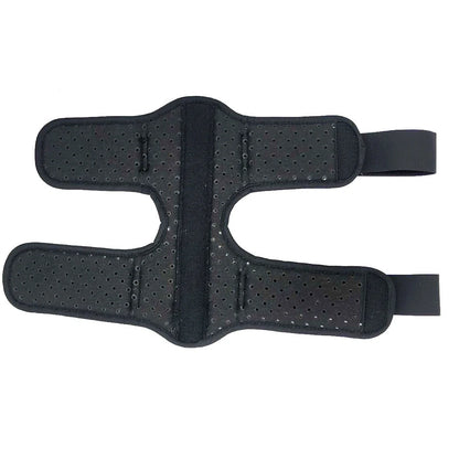 Adjustable dorsal night splint for plantar fasciitis and foot drop support in black