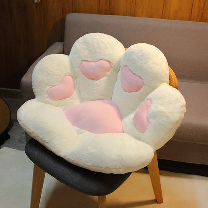Cat Paw Plush Chair Cushion in various colours and sizes for home and office use