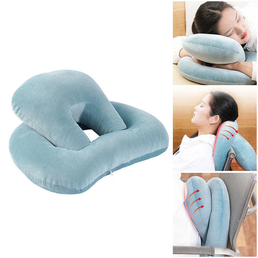 Plush U-Shaped Neck Pillow with Adjustable Support for Neck and Shoulder Comfort