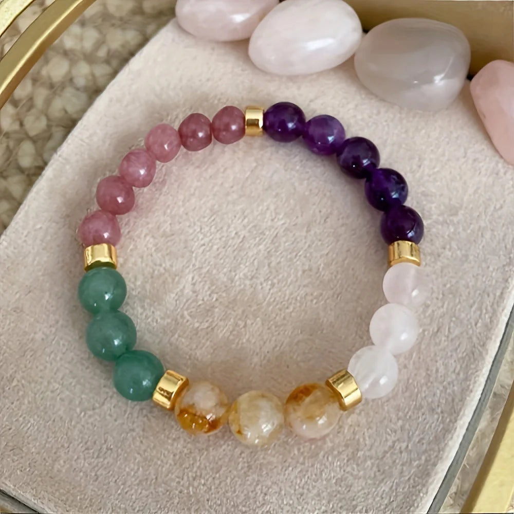 Natural Stone Citrine Dongling Malachite Bracelet in various colours