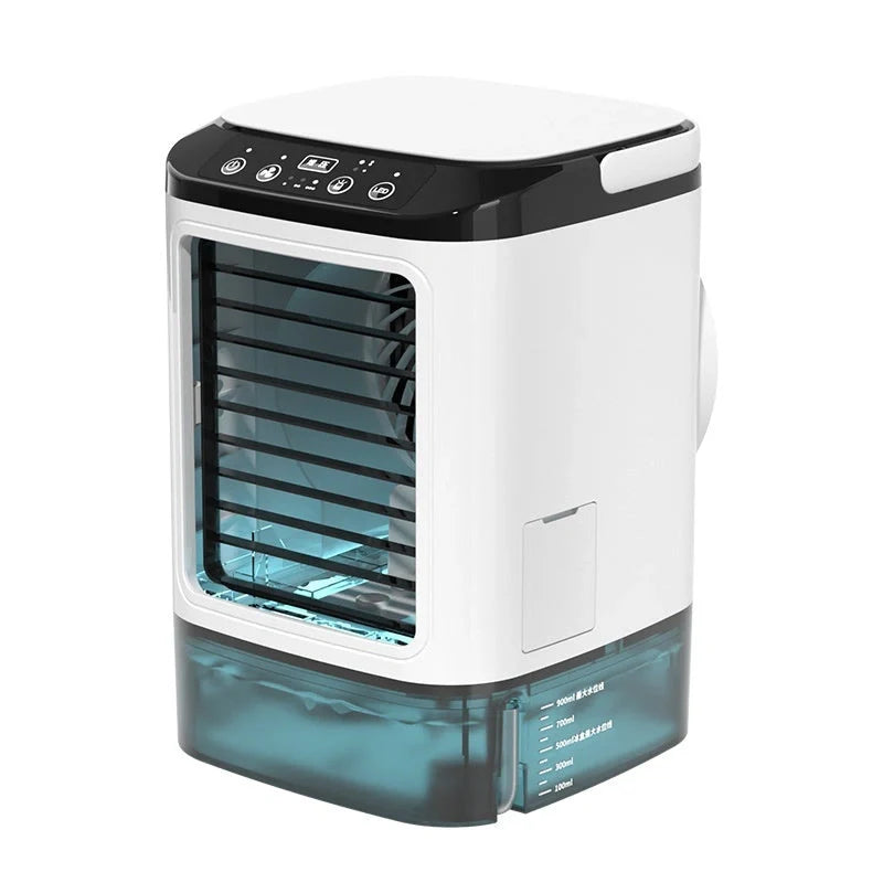 USB Portable Air Cooler with Dual Spray Cooling feature, compact and lightweight design for home and office use